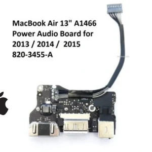 Bo nguồn audio usb 820-3455-A macbook air 13inch a1466 2013 2014 2015 dc power jack board USB AUDIO 820-3455-a MD760 MD760B MF068LL-A MJVE2LL-A MJVF2LL-A BTO-CTO
