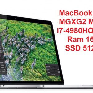 MacBook Pro 15inch MGXG2 Mid 2014 Core i7-4980HQ 2.8GHz Ram 16GB SSD 512GB A1398 (EMC 2881)