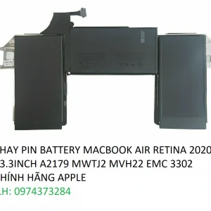 THAY PIN BATTERY MACBOOK AIR RETINA 2020 13.3INCH A2179 MWTJ2 MVH22 EMC 3302 CHÍNH HÃNG APPLE